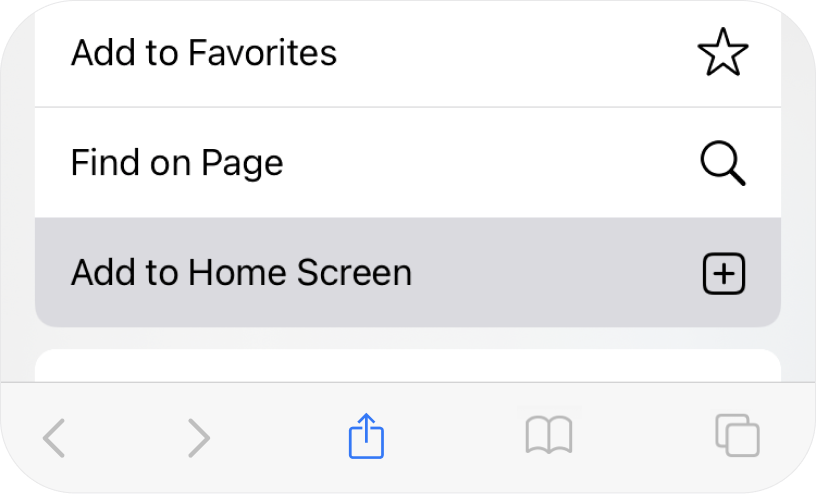 Safari menu